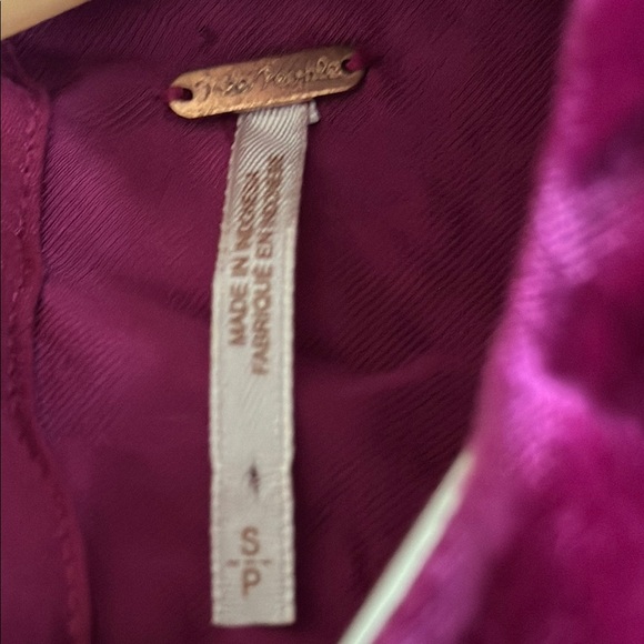 Free People Gimme Some Lovin' Velvet Top with Tie Sleeves - Picture 5 of 8